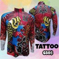 เสื้อตกปลา JK THAILAND ลาย  TATTOO  ป้องกันรังสี UV 80-90% สีไม่ตก แห้งเร็ว