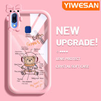 YIWESAN เคสสำหรับ VIVO Y95 Y91 Y91i,เคสโทรศัพท์ซิลิโคนนิ่มลายการ์ตูนน่ารักนักบินอวกาศหมีลวดลายน่ารักขอบนิ่มเคสกันกระแทกโปร่งใสเคสโทรศัพท์ซิลิโคนเนื้อนิ่มทนทานต่อการตก