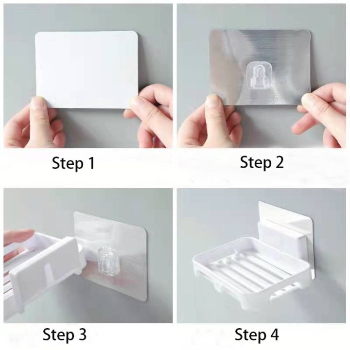 wall-mounted-soap-box-drain-soap-dishes-holder-suction-cup-soap-dish-tray-plastic-sponge-soaps-drain-holder-bathroom-accessories