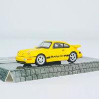 Tarmac Works 1:64 Model Car Pors 911 Turbo Alloy Die-Cast Vehicle-สีเหลือง