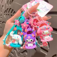 Genuine Sanrio Keychain Kuromi Key Chain Anime Cinnamoroll My Melody Ornament Pendant for Women Bag Car Keyring Birthday Gift