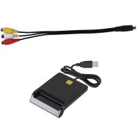 1 Pcs 4 Pin S-Video To 3 RCA Female TV Adapter Cable &amp; 1 Set for Bank Card Card ID CAC DNIE ATM IC SIM Card Reader