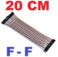 สายจั๊ม เมีย-เมีย Jumper Wire (Female to Female) สายแพ ยาว 20cm. จำนวน 40 เส้น F-F Cable Dupont