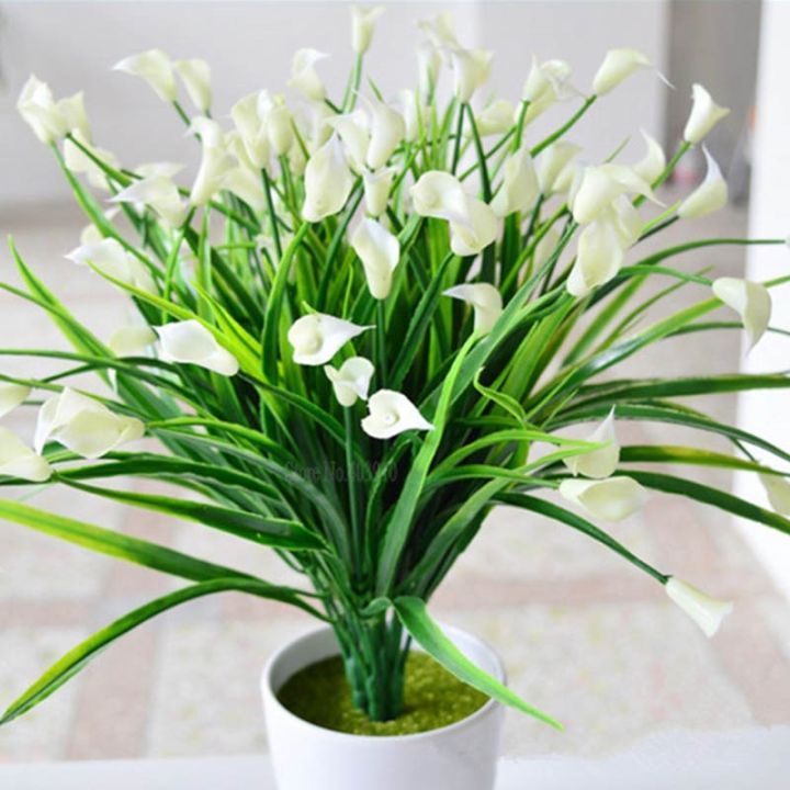 new-beautiful-25-heads-bouquet-mini-artificial-calla-with-leaf-plastic-fake-lily-aquatic-plants-home-room-decoration-flower