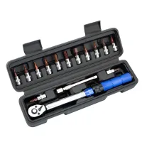 15PCS Bike Wrench Hex Key Tool Socket Spanner Set Bicycle Repair Accessories Bike Torque Wrench Set 1/4inch 2-24Nm