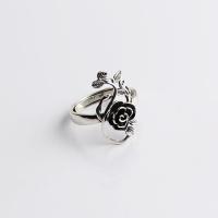 Mori literature and art retro vine rose ring versatile creative fashion hollow flower old ring hand jewelry female