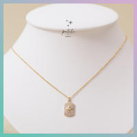 [petite by PRAKYRE] Estrella with Diamond Necklace - สร้อยคอพร้อมจี้ประกายดาวแต่ด้วยเพชร สีทองเรียบหรู สร้อยปรับไซส์ได้