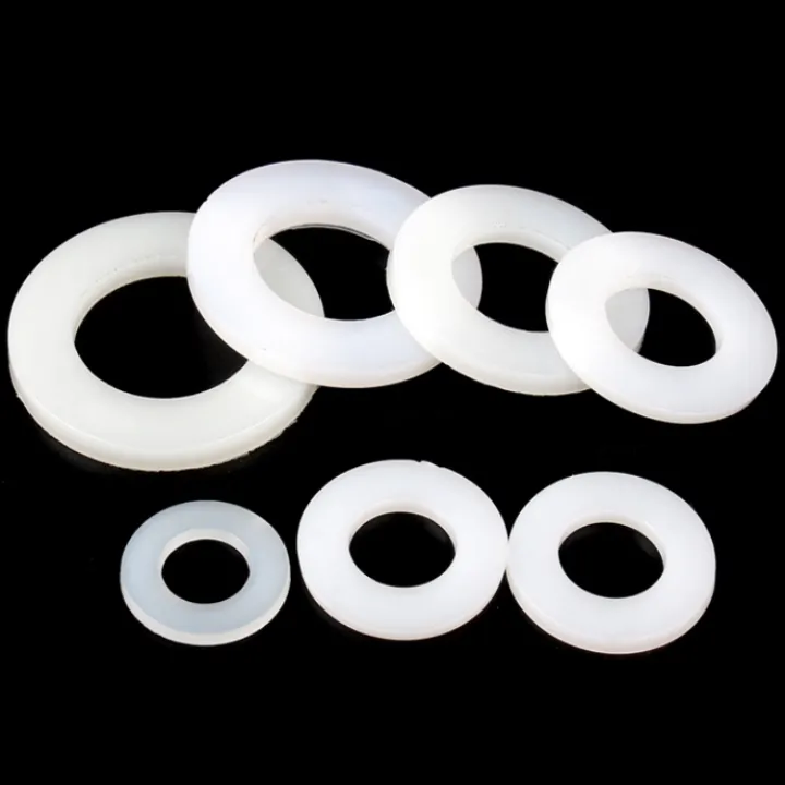 50pcs-nylon-screw-washer-m3-m4-m5-m6-m8-m10-m12-plastic-seals-spacer-plated-flat-insulation-plain-round-o-ring-gasket