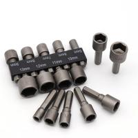 ♘♤☊ 9pcs 6.35mm Hex Shank Hexagon screwdriver Wrench Power Drill Adapter Tool Nut Driver Drill Bit Set For Screw Hook Bolt Head