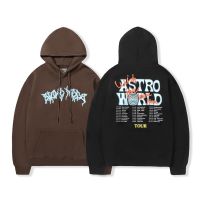 2023 NEWHigh Street Travis Scott New Loose TAStroworld Letters Lightning Foam Print Casual Long Sleeve Hoodie