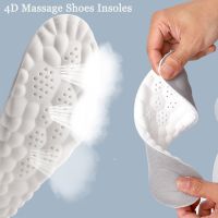 4D Massage Shoes Insoles 2023 Super Soft Running Sports Insole for Feet Baskets Shoe Sole Arch Support Orthopedic Inserts Unisex Shoes Accessories