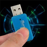 USB แฟลชการ์ดความจำการ์ดความจำขนาดจิ๋ว2.0นิ้วเครื่องอ่านการ์ดเครื่องอ่านการ์ดอะแดปเตอร์ USB ความเร็วสูงขนาดเล็กแบบพกพาสำหรับคอมพิวเตอร์พีซี