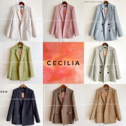 Áo blazer nữ dài tay 2 lớp CECILIA Design thiết kế AZURA
