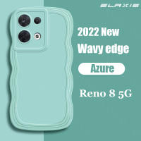 สำหรับ OPPO Reno 8 Pro 5กรัม /Reno 8 5กรัมเปลือกโทรศัพท์มือถือใหม่ขนาดใหญ่หยักขอบของเหลววางหลักฐานฝาครอบป้องกันสีทึบซิลิโคนอ่อนนุ่มเปลือกโทรศัพท์มือถือ Reno8 Pro 5กรัม/Reno8 5กรัม-E11