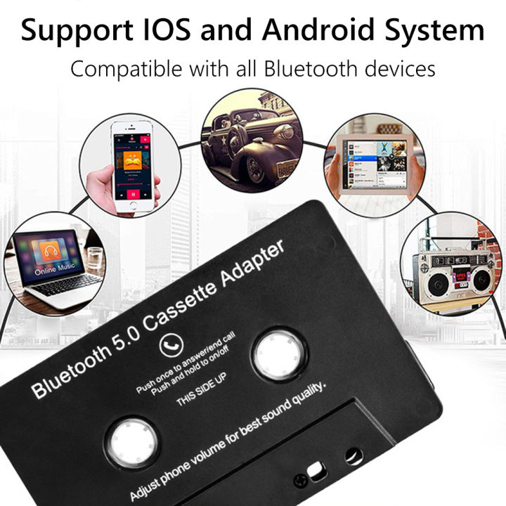 Bluetooth 5.0 Converter Car Tape MP3 Stereo Audio Cassette Adapter  Smartphone Handsfree Adapter 