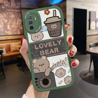 เคส Hontinga สำหรับ OPPO A53 2020 A33 2020เคสโทรศัพท์ซิลิโคนนิ่มหนังหมีการ์ตูนน่ารักเคสป้องกันกล้องคลุมทั้งหมดฝาครอบด้านหลังกันกระแทกเคสโทรศัพท์นิ่มสำหรับเด็กผู้หญิง