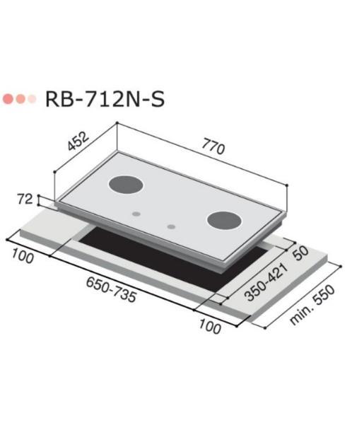 glo-rinnai-เตาฝังหน้าสเตนเลส-rb-712n-s-rinnai