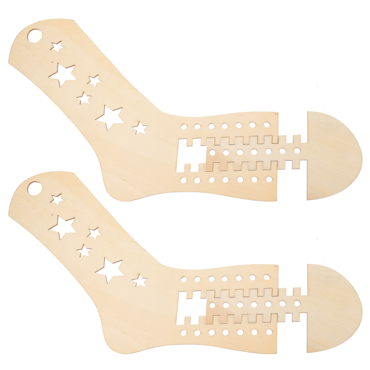 diy-ถุงเท้าไม้-blockers-ถักโครเชต์ถุงเท้ารูปแบบถุงน่องแสดงผล-props-ทอ-models