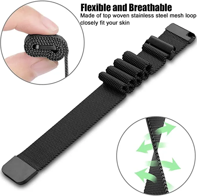 Garmin Venu SQ 2 Stainless Steel Strap Milanese loop bracelet garmin