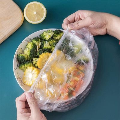 Disposable Food Cover Elastic Plastic Wrap Food Grade Food Lids Shoe Cover Shower Headgear Bowls Caps Food Fresh Saver Bag Dust