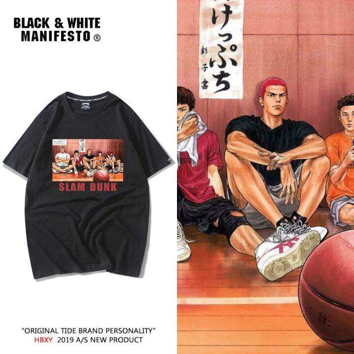 ข้อเสนอพิเศษ-tshirt-เสื้อยืดผู้-เสื้อยืดแขนสั้น-ทรงหลวม-พิมพ์ลาย-slam-dunk-showdown-night-สําหรับคู่รัก-s-5xl-s-5xl-s-5xl
