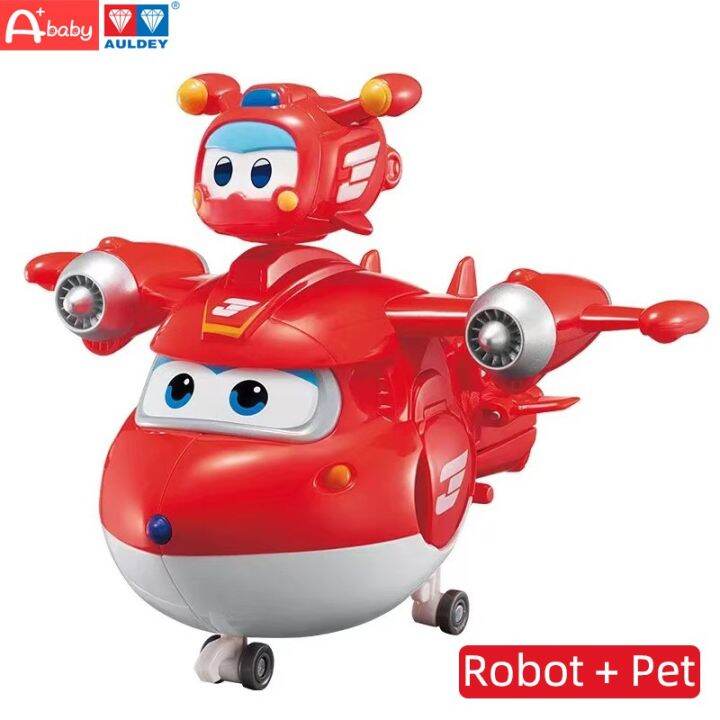 Big Super Wings & ของเล่นฟิกเกอร์หุ่นยนต์เครื่องบิน Jett Dizzy Airplane 