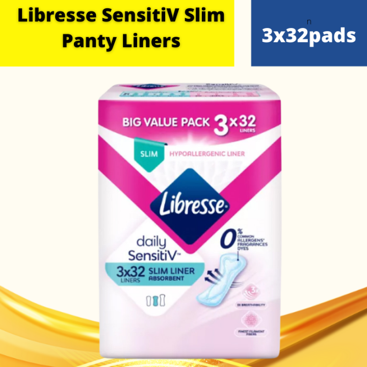 Libresse SensitiV Slim Panty Liners (3x32s) Lazada