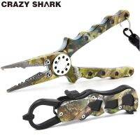 CrazyShark ชุดจับอุปกรณ์ตกปลาคีมจับปลาอะลูมินัมอัลลอย,ที่ตัดเอ็นเอาตะขอออกห่วงแยกปลาคาร์พสินค้าสำหรับตกปลา