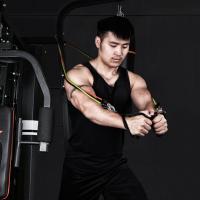 【YF】 11 Pcs/Set TPE Resistance Bands 100LB 150LB Fitness Training Belt Yoga Resist Rope Gym Equipment Elastic Tube Tension Band