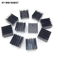 10 pcs Free Shipping Aluminium TO-220 Heatsink TO 220 Heat Sink Transistor Radiator TO220 Cooler Cooling  25*23*16MM With 2Pin