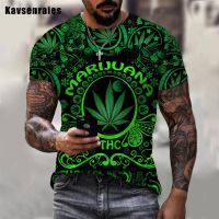 2022 Trippy Weed Leaves 3D Print T-shirt Men Women Hip Hop Fashion Casual Short Sleeve Unisex Harajuku Streetwear Cool Tee Tops