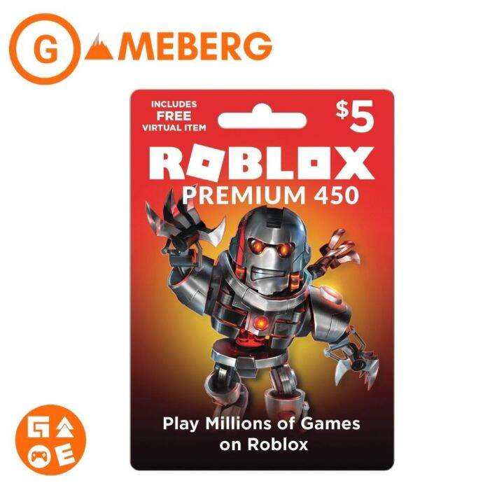 Limited time offer Robux Roblox Premium 450 Gift Card - 450 Robux Points