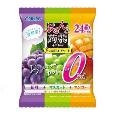 [พร้อมส่ง] Orihiro Konyak Grape-Grape-Mango 💕เยลลี่บุกผลไม้ รสองุ่นเคียวโฮ องุ่นมัสแคท และมะม่วง