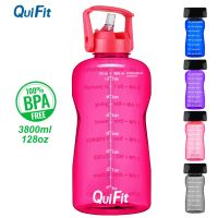 ndblgb Quifit Sale 3.8 ลิตร ขวดน้ำ พร้อมหลอดดูด เหมาะกับการพกพา เล่นกีฬา