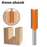 1PC 8MM Shank Milling Cutter เส้นผ่านศูนย์กลางแกะสลักไม้ของ 14mm Double Flute Straight Bit Cutter สําหรับไม้ทังสเตนคาร์ไบด์ Router Bit