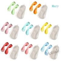 【hot sale】 ✆☾℗ C01 Mary Babies Fork Spoon Set Infant Self Feeding Utensil Easy Grip Toddler Cutlery