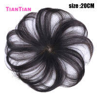 T-T Clip-On Hair Topper Wig Human Hair Hairpiece Hair Extension Wig for Women