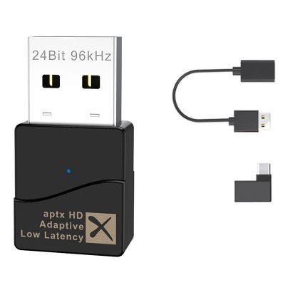 APTX Adaptive Bluetooth Transmitter, USB Bluetooth 5.2 Audio Transmitter, Driver-Free, Can Switch APTX Code Freely C
