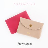 【CC】❣  Personalize Leather Card Holder Classic Soft Cowhide Coin Purse Engrave Envelope Business Sleeve