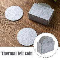 8pcs Felt Coaster Meal Pad Water Absorption Box Set Thickened Insulation Heat Tableware Pad T8U8