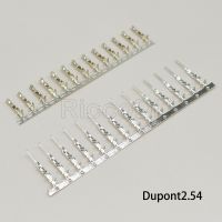 100/200pcs For Dupont Connector Reed Tinniness Copper 2.54 mm Metal Terminal Femal Or Male Pin Free Shipping