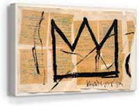 Basquiat Art Michel Basquiat The Crown Canvas ศิลปะกำแพงศิลปะการตกแต่งบ้าน36in X 24in Gallery WRED