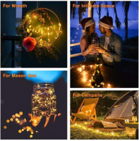 Outdoor LED Solar String Lights Fairy String Lights 500 LED 8 Modes for Outdoor Balcony Garden Yard Tree Christmas Wedding Party