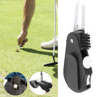 Multi‑Function Golf Divot เครื่องมือ เครื่องมือ พร้อม Tuning Fork Ball Marker Brush Stroke Counter และ Belt Clip