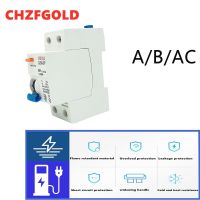 CHZF 2 P A Type RCCB เบรกเกอร์ตกค้าง AC ELCB 2ขั้ว40A 63A 30Ma 100Ma 300Ma RCD ELCB