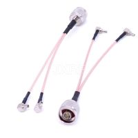 N Male/Female to Dual TS9 CRC9 Male Plug 2XTS9 CRC9 Antenna Adapter Y Type Splitter Pigtail RG316 RF Coax Extension Cable