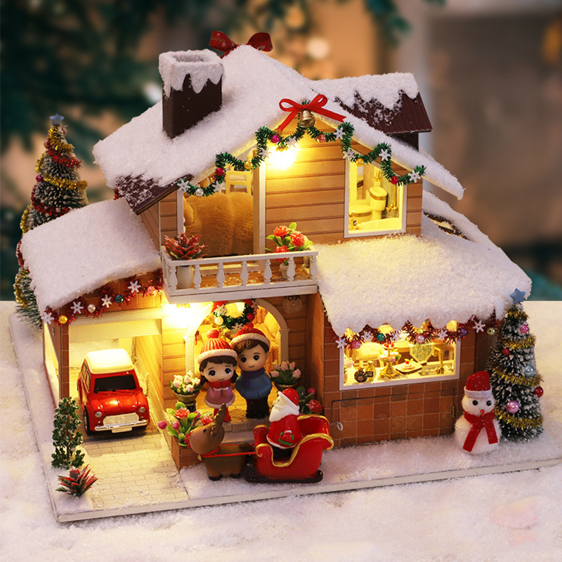 10pcs Dollhouse Miniature Box Christmas Dollhouse Decoration Gift Toy  U hw 