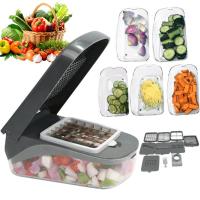 Salad Vegetable Cutting Tool Set Kitchen Multi-function Dicing Slice Grater Potato Cutter Grinder Garlic Grinder Kitchen Tool