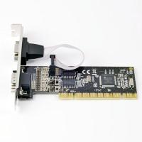 PCI ไป2พอร์ต RS232 COM DB9ขาอะแดปเตอร์การ์ดซีเรียลชิปเซ็ต MCS9865สำหรับ Mosschip