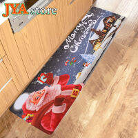 [ร้าน JYA] ขนาด50X80ซม. ลายคริสมาสต์ซานตาคลอสพรมเช็ดเท้าผ้าสักหลาดพรมปูพื้นไม่ลื่นพรมที่ประตูรูปเสือตกแต่งบ้าน